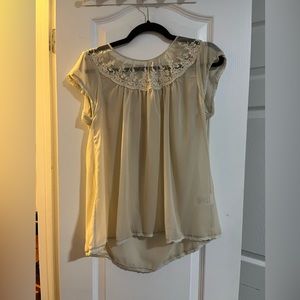 Beige/cream colour sheer top